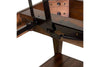 Image of Harding Lift Top Plank Top Rustic Brown Oak Coffee Table With Storage Shelf