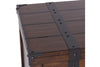 Image of Harwood Rustic Russet Brown Cedar Lined Storage Trunk Coffee Table