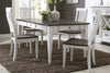 Image of Harper Vintage White With Charcoal Top 5 Piece Rectangular Leg Table Dining Set