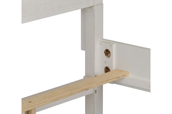 Harper Queen Or King Wirebrushed White Panel Bed "Create Your Own Bedroom" Collection