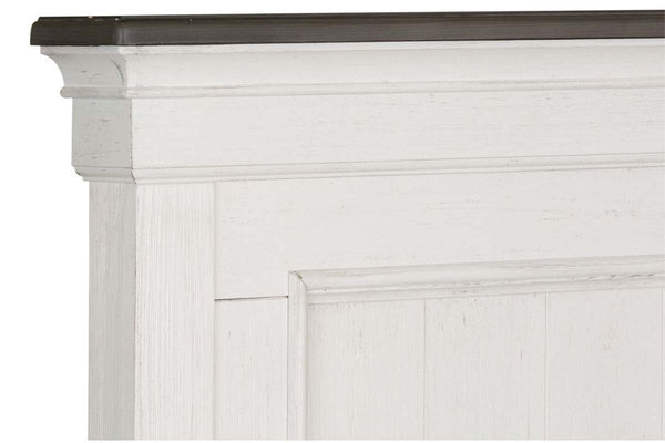 Harper Queen Or King Wirebrushed White Panel Bed "Create Your Own Bedroom" Collection