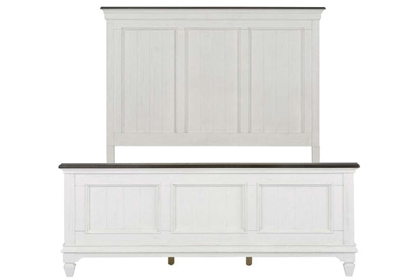 Harper Queen Or King Wirebrushed White Panel Bed "Create Your Own Bedroom" Collection