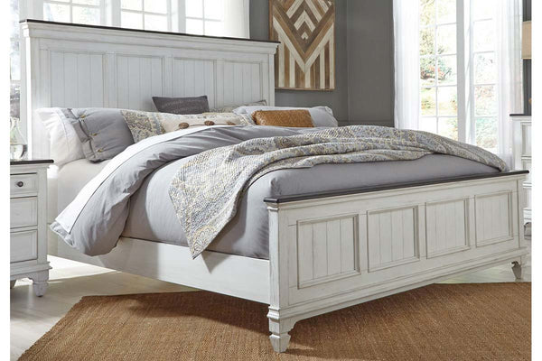 Harper Queen Or King Wirebrushed White Panel Bed Create Your Own Bedr