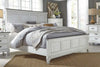 Image of Harper Queen Or King Wirebrushed White Panel Bed "Create Your Own Bedroom" Collection