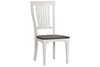 Image of Harper Vintage White With Charcoal Top 5 Piece Round Oval Pedestal Dining Set