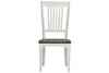Image of Harper Vintage White With Charcoal Top 5 Piece Rectangular Leg Table Dining Set