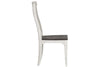 Image of Harper Vintage White With Charcoal Top 5 Piece Rectangular Leg Table Dining Set
