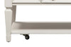 Image of Harper Traditional Single Drawer White Cocktail Table With Lower Shelf And Charcoal Top