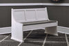 Image of Harper Vintage White With Charcoal Top 5 Piece Corner Dining Nook Table Set With Bench