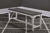 Image of Harper Vintage White With Charcoal Top 5 Piece Corner Dining Nook Table Set With Bench