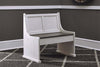 Image of Harper Vintage White With Charcoal Top 5 Piece Corner Dining Nook Table Set With Bench