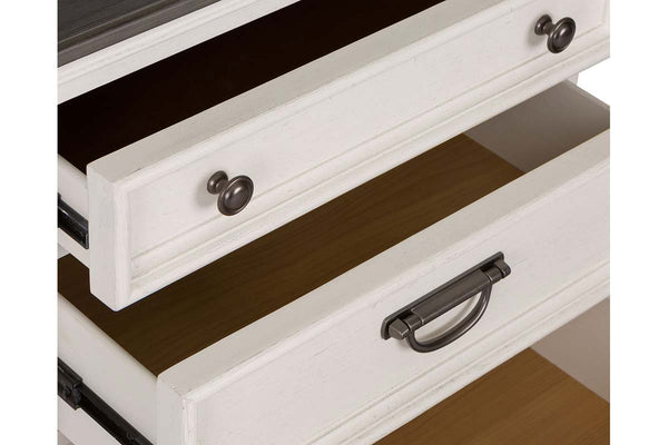 Harper Queen Or King Wirebrushed White Panel Bed "Create Your Own Bedroom" Collection