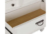 Image of Harper Queen Or King Wirebrushed White Panel Bed "Create Your Own Bedroom" Collection