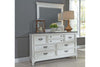 Image of Harper Queen Or King Wirebrushed White Panel Bed "Create Your Own Bedroom" Collection