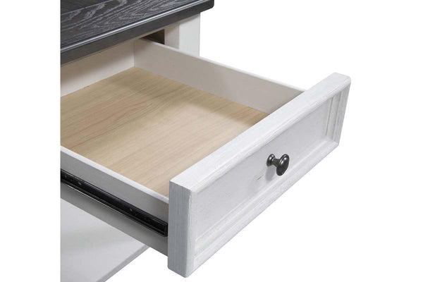 Harper White With Charcoal Top Occasional Table Collection