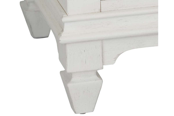 Harper Queen Or King Wirebrushed White Panel Bed "Create Your Own Bedroom" Collection