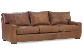 Harrison Oversized Contemporary Track Arm Leather Sofa Collection