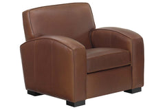 Hayden Leather Contemporary Retro Club Chair