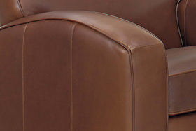 Hayden Leather Contemporary Retro Club Chair