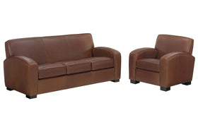 Hayden "Designer Style" Leather Sofa & Recliner Set