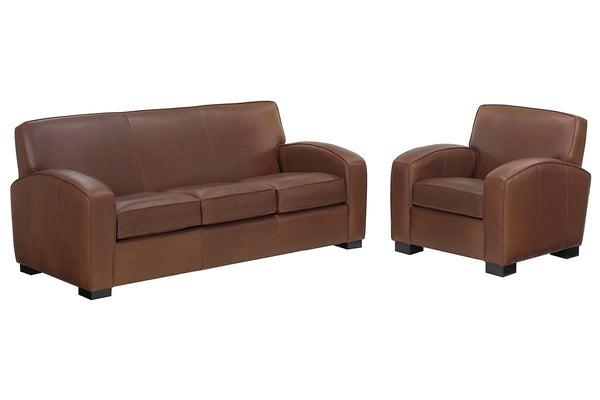 Hayden "Designer Style" Leather Recliner & Queen Sleeper Sofa Set