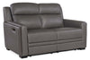 Image of Herman Shale "Quick Ship" Wall Hugger 3-Way Power Leather Reclining Loveseat