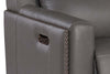 Image of Herman Shale "Quick Ship" Wall Hugger 3-Way Power Leather Reclining Loveseat