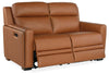 Image of Herman Spice "Quick Ship" Wall Hugger 3-Way Power Leather Reclining Loveseat