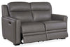 Image of Herman Shale "Quick Ship" Wall Hugger 3-Way Power Leather Reclining Loveseat