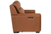 Image of Herman Spice "Quick Ship" Wall Hugger 3-Way Power Leather Reclining Loveseat