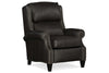 Image of Holt Peppercorn Quick Ship Traditional Wing Back Leather Recliner