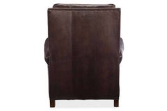 Horatio Chateau "Quick Ship" Leather Traditional Nailhead Recliner