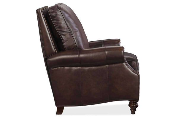 Horatio Chateau "Quick Ship" Leather Traditional Nailhead Recliner