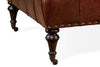 Image of Ingram "Quick Ship" 42 Inch Square Tufted Square Leather Cocktail Ottoman