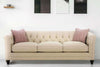Image of Isadore 92 Inch Large Formal Fabric Upholstered Tufted Back Sofa