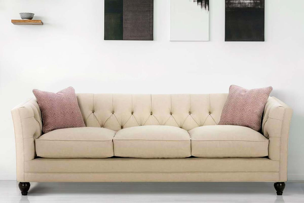 On Tufted Back Apartment Size Sofa