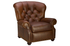 Jackson Button Tufted Leather Recliner