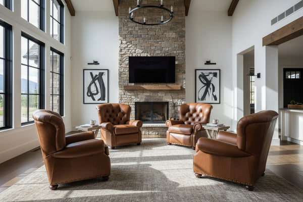 Jackson Leather Button Tufted Recliner