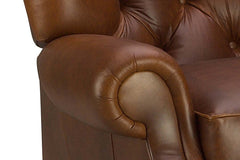 Jackson Button Tufted Leather Recliner