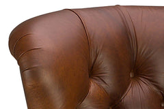 Jackson Button Tufted Leather Recliner