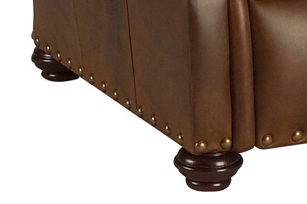 Jackson Button Tufted Leather Recliner