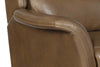 Image of Jacob Walnut Leather Dual Power "Quick Ship" Transitional Recliner