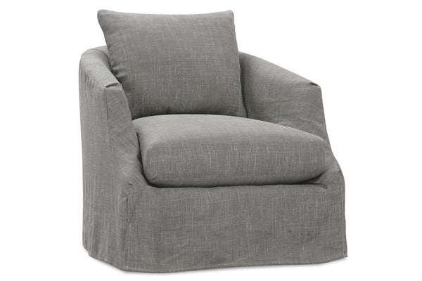 Jane Swivel Slipcover Accent Chair With Narrow Arms