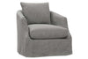 Image of Jane Swivel Slipcover Accent Chair With Narrow Arms