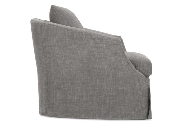 Jane Swivel Slipcover Accent Chair With Narrow Arms