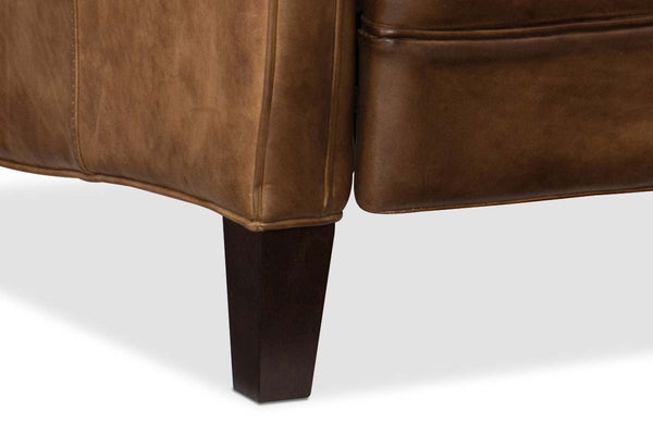 Joel Quick Ship Button Tufted Pillow Back Recliner