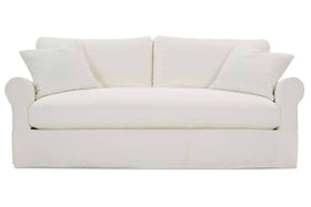 Kaley I 88 Inch Single Bench Cushion Fabric Slipcovered Sofa