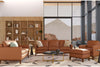 Image of Kellan Rio Chestnut Modern Leather Track Arm Sofa Collection