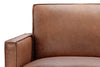 Image of Kellan "Quick Ship" Modern Leather Track Arm Loveseat