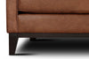 Image of Kellan "Quick Ship" Modern Leather Track Arm Loveseat